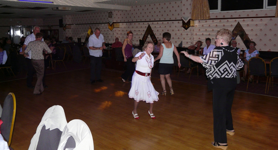 Giving it some welly on the dance floor